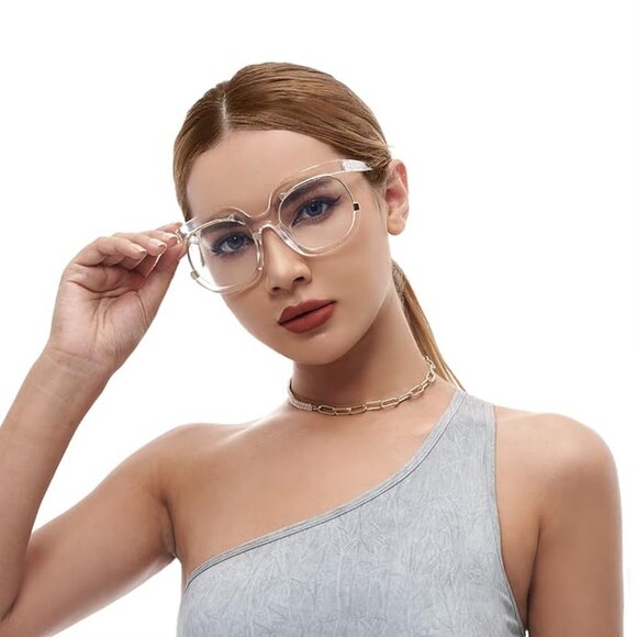 Stylish Round White Reading Glasses - Picture 4 of 6